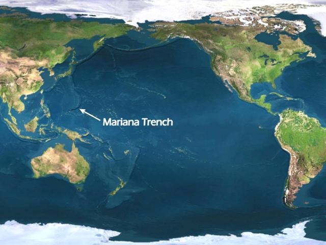 Location of the Mariana Trench. 